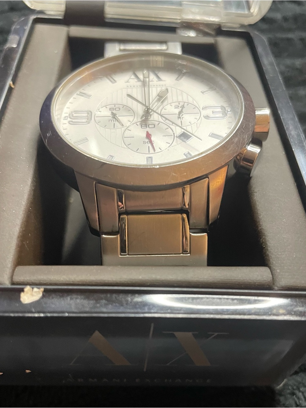 Armani Exchange AX Menโs Chronograph Stainless Steel Watch โ Needs Battery